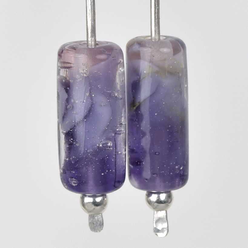 Boucles d'oreilles modernes Violet Crépuscule