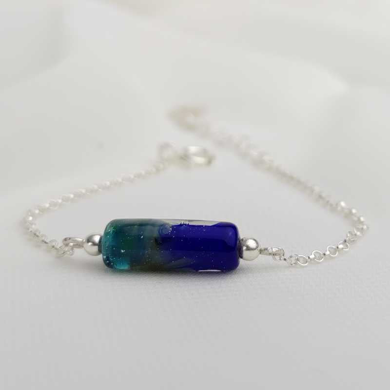 Starry Night Blue silver bracelet