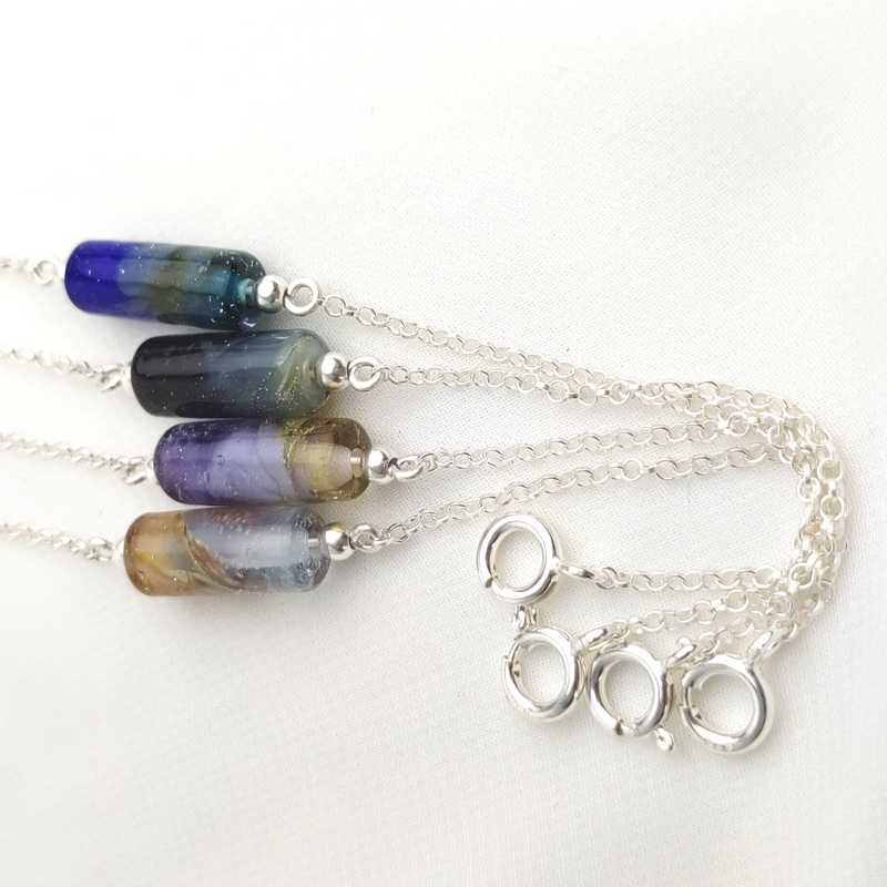 Bracelet en verre Céleste Bleu Ciel Rosé