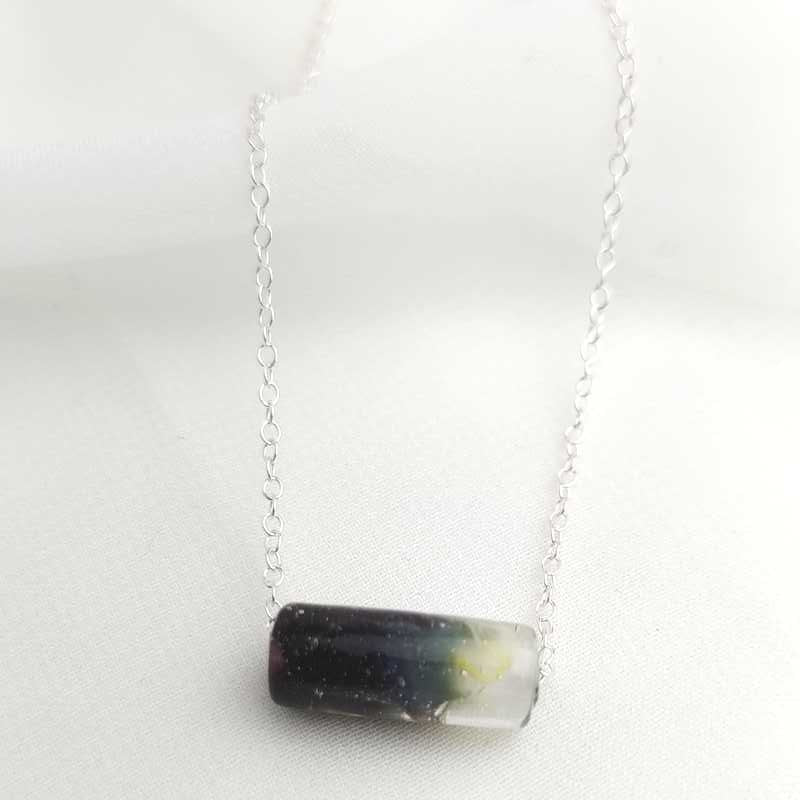 Galaxy Night silver women's necklace
