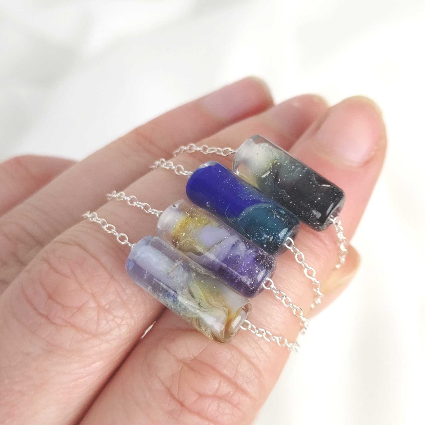 Collier en argent Bleu Nuit Etoilé