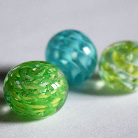 Perles de verre artisanales