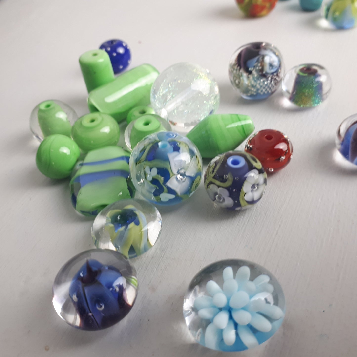 Perles de verre artisanales