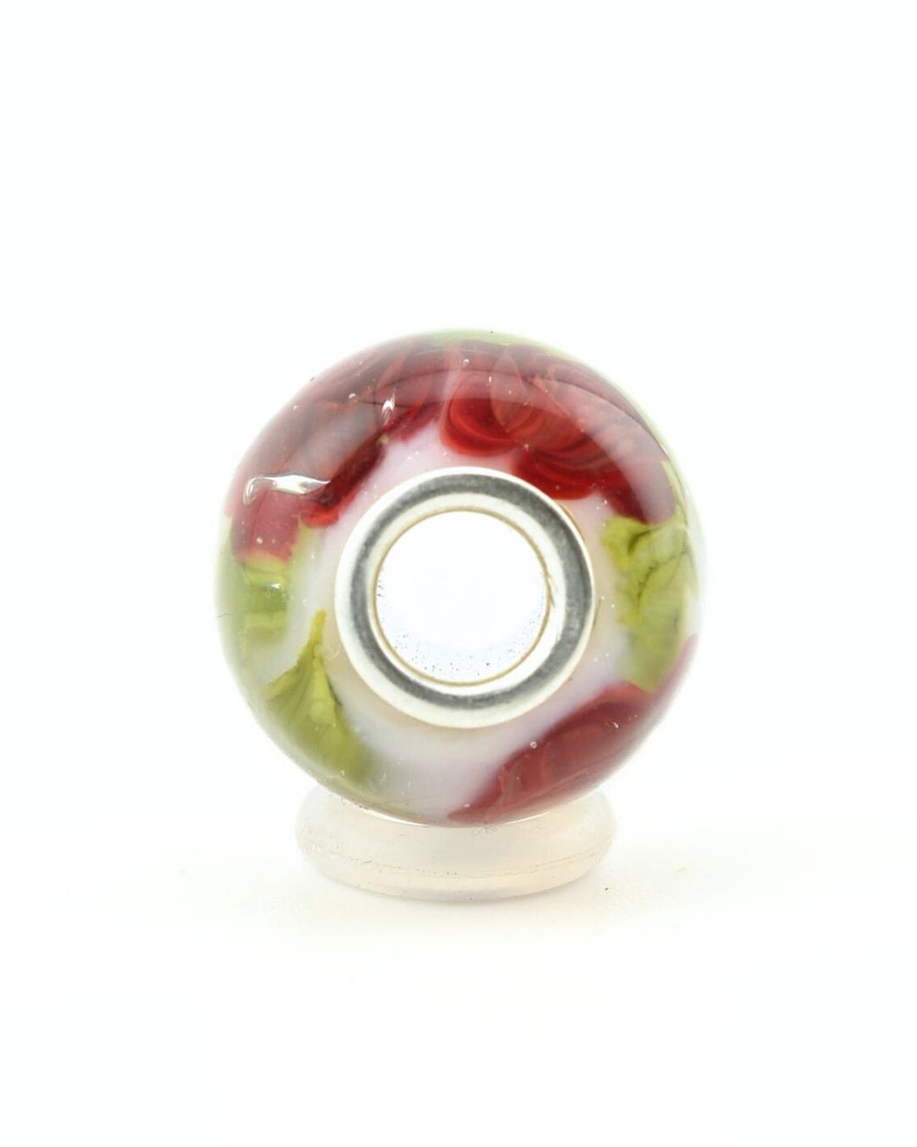 Perle pendentif, sertie d'argent massif