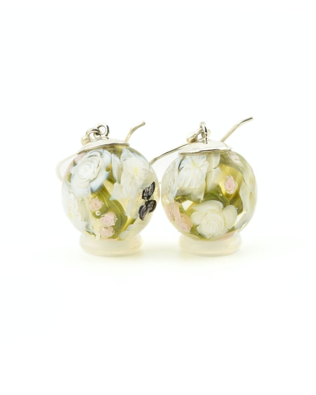 Boucles d'oreilles avec apprêts en argent massif