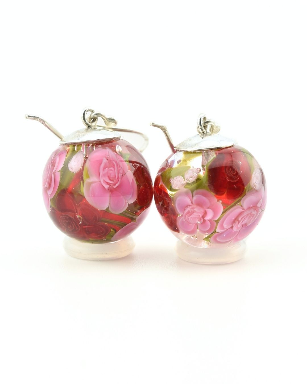 Boucles d'oreilles avec apprêts en argent massif