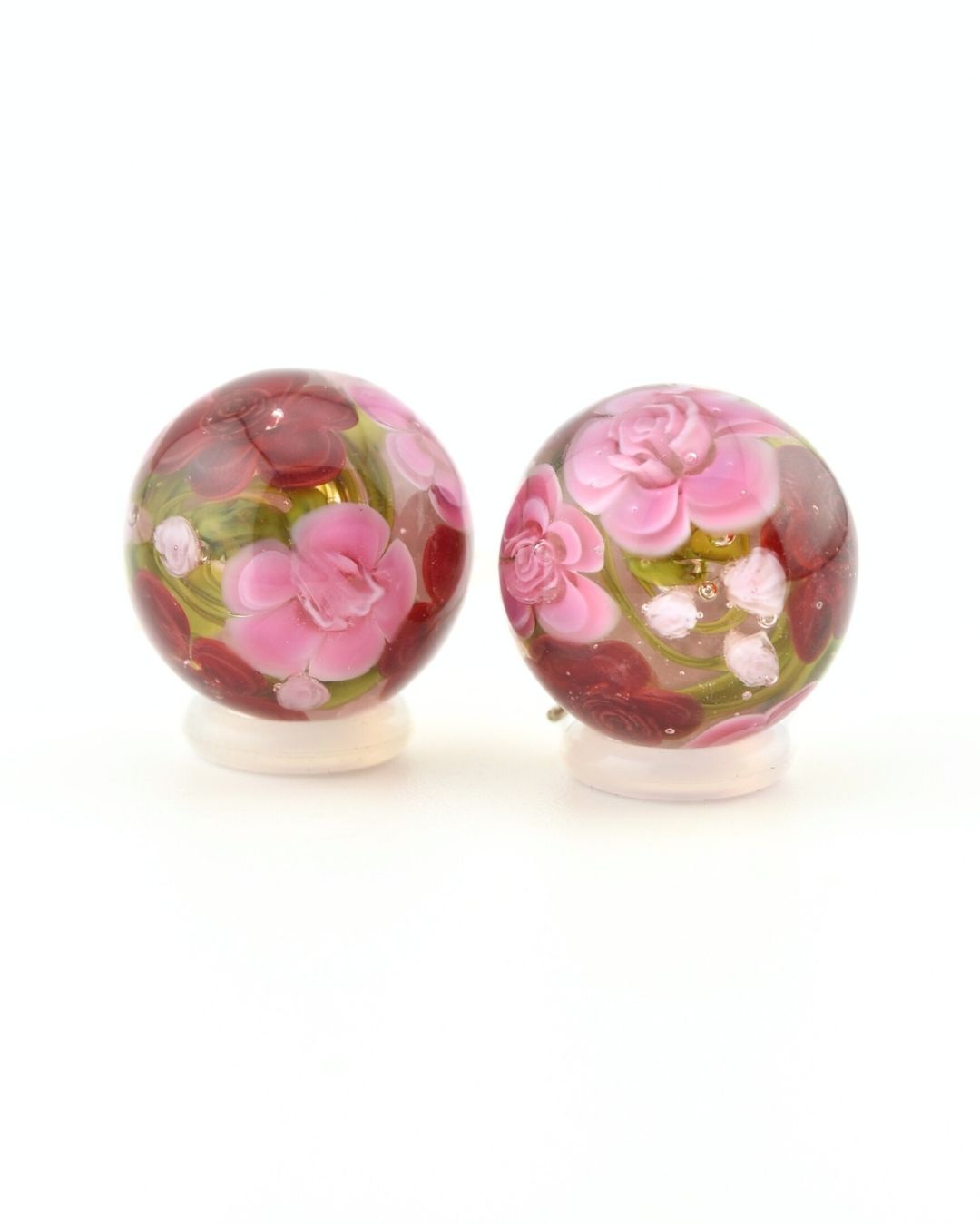 Boucles d'oreilles avec apprêts en argent massif