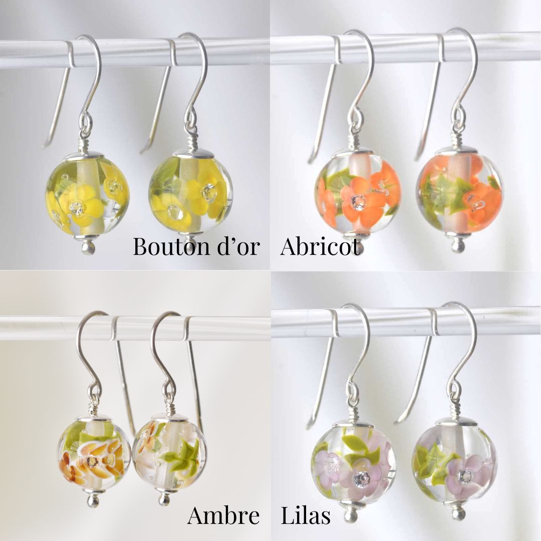 Set with handcrafted necklace and earrings