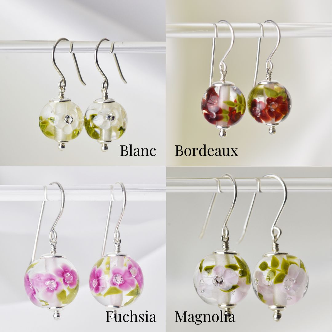 Set with handcrafted necklace and earrings