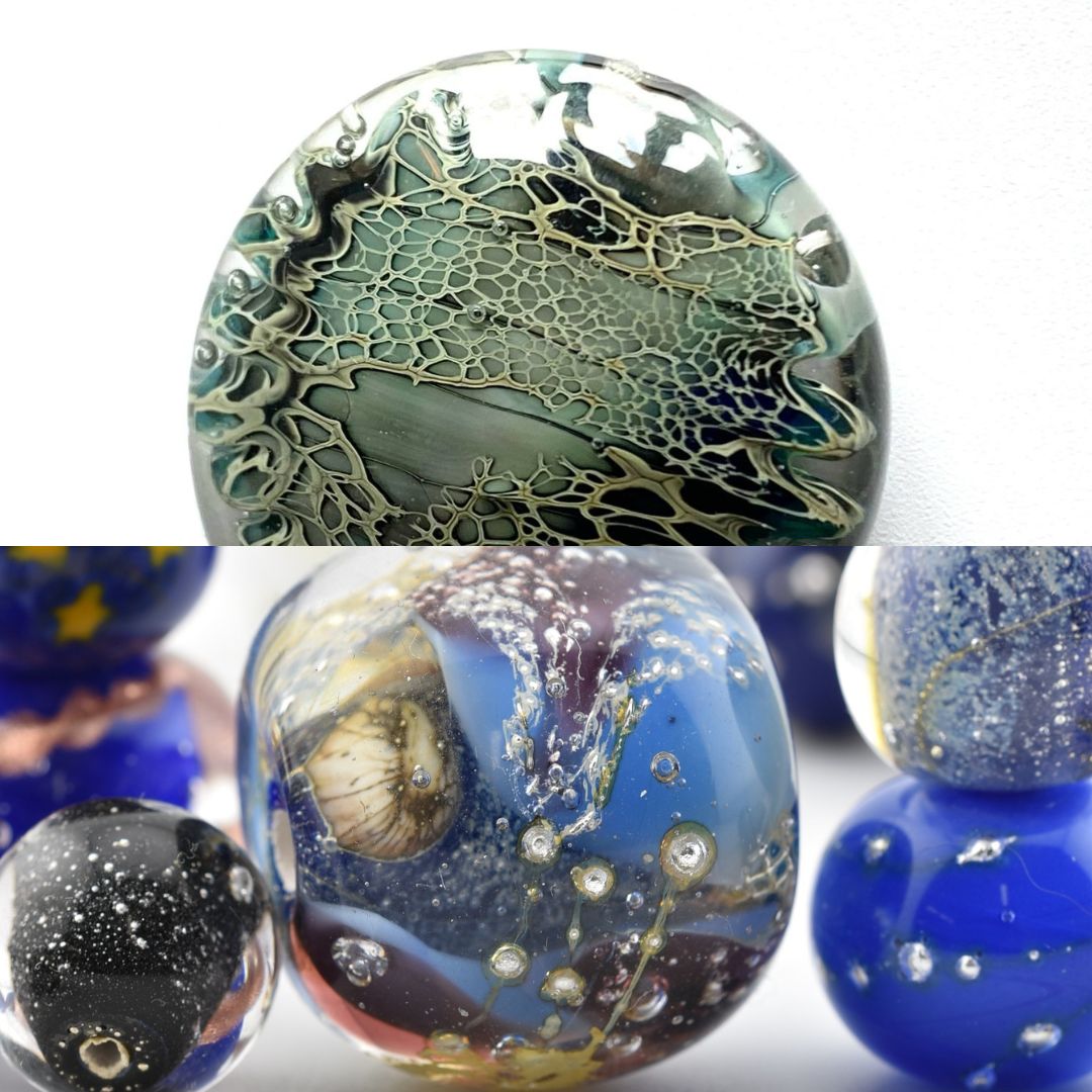 ⚡✨ Galaxies (inclusions métaux, murrines étoiles) et verres réactifs - STAGE 4 JOURS avec Kathryn Greer et Floriane Lataille - du 25 au 28 septembre 2025
