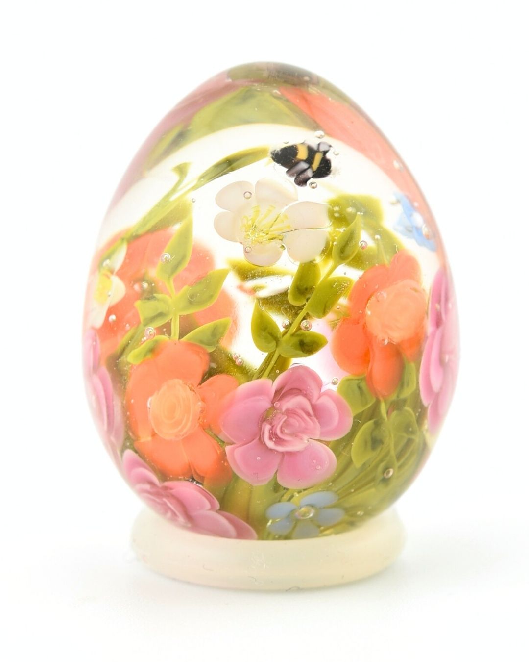 Oeuf roses orange et fuschia