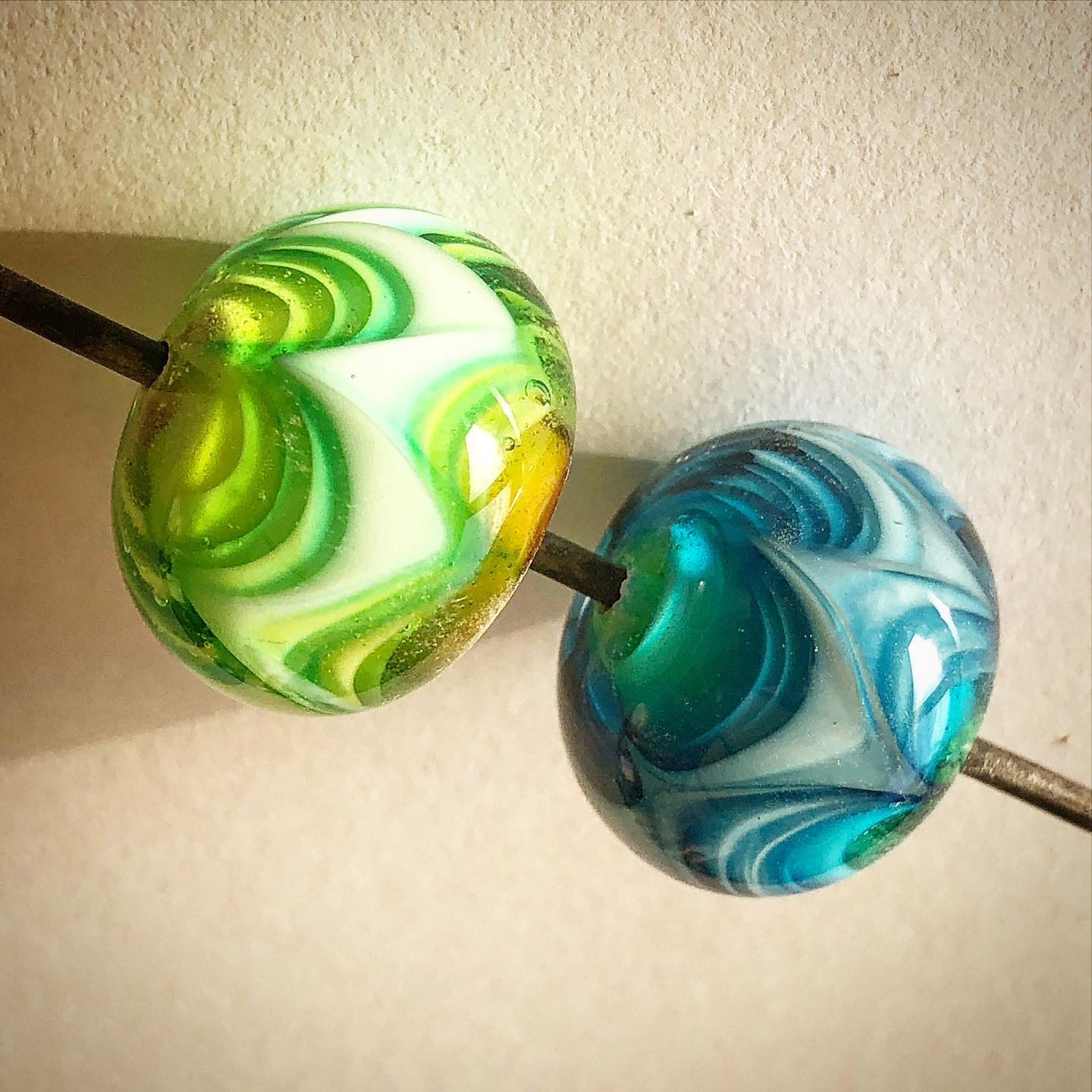 Perles de verre artisanales